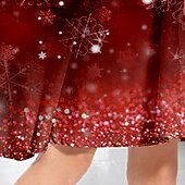 Copii Fete Rochie de Crăciun Rochie Rochie cu fulg de nea Fulg zăpadă Manșon Lung Casual Crewneck Adorabil Zilnic Poliester Sub Genunchi Rochie casual Rochie leagăn Rochie A line Toamnă Iarnă 3-10 ani ieftine Rochii de Crăciun pentru copii-Copii Fete Rochie de Crăciun Rochie Rochie cu fulg de nea Fulg zăpadă Manșon Lung Casual Crewneck Adorabil Zilnic Poliester Sub Genunchi Rochie casual Rochie leagăn Rochie A line Toamnă Iarnă 3-10 ani