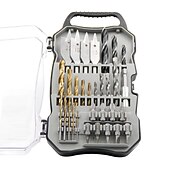 お買い得  ドリルビットセット-31pc プラスチックボックス木工家庭用 diy 掘削シリーズセット揚げ生地ツイストドリルフラットドリル建設ドリルビットセット