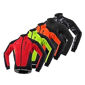 Недорогие Мужские куртки и жилеты-Арсуксо Муж. Велокуртки Ветровка Флисовая жилетка Сохраняет тепло С защитой от ветра Флисовая подкладка Дышащий Велоспорт Жакет Горные велосипеды Шоссейные велосипеды Езда по городу