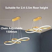 economico Design della linea-luci l.t. 1 luce 75 cm lampada a sospensione dimmerabile in acrilico lampadario a led design nota regolabile moderno per illuminazione domestica soggiorno solo dimmerabile con telecomando