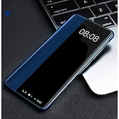 cheap Other Phone Case-Mirror PU Leather Phone case For Huawei P40 P30 P20 Pro Lite Flip Protective Cover for Huawei Mate 40 30 20 Pro Lite Sleep wake View Clear View Standing Luxury Smart Mirror Flip Cover