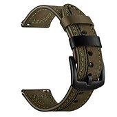 baratos Pulseiras de relógio Samsung-Pulseiras de Relógio para Samsung Watch 3 45mm, Galaxy Wacth 46mm, Gear S3 Classic / Frontier, Gear 2 Neo Live Couro Legitimo Substituição Alça 22mm Luxo Ajustável Pulseira