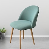 cheap Dining Chair Cover-Stretch Dining Chair Cover Green Chair Seat Slipcover Velvet Elastic For Dining Party Hotel Wedding Soft Washable