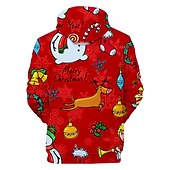 billige Morsomme julegensere og -gensere-Alv Jerseysjakke Hattetrøje Alvekostyme Pullover 3D-utskrift Par Herre Dame Jul Karneval Maskerade Jul Spesiell Voksne Fest Jul Feriereise Topp