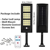 abordables appareils électroménagers-Motian lampe à led solaire 6000k lampadaire avec télécommande 3 fonction corps humain lumière à induction alimentation de cour extérieure