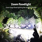 cheap Flashlights-High-power LED Rechargeable Flashlight with 30W Lamp Beads Portable Torch 7 Lighting Modes Zoomable Waterproof Camping Light