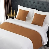 cheap Bedding Accessories-Bed Runner Bed Scarf, Decorative Bed Scarf for Home Hotel Bedspreads Scarves Protection Modern Solid Bed Runner for Foot of Bed Home Bedroom Bedding Decoration