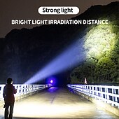 cheap Flashlights-High-power LED Rechargeable Flashlight with 30W Lamp Beads Portable Torch 7 Lighting Modes Zoomable Waterproof Camping Light