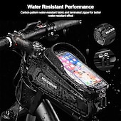 baratos Mochilas de Ciclismo-Bolsa para Quadro de Bicicleta Sensível ao Toque Portátil Á Prova-de-Chuva Bolsa de Bicicleta Material impermeável Bolsa de Bicicleta Bolsa de Ciclismo Moto Ciclismo