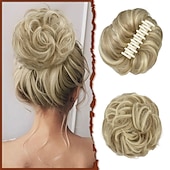 halpa Nutturat-sofeiyan claw klipsi sotkuinen nuttura hiuspala aaltoileva kihara hius nuttura klipsi kynsissä chignon poninhäntä hiuslisäkkeet synteettiset rypytetty updo hiuspidennykset scrunchie hiuslisäke