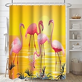 levne Sprchové závěsy-Sprchový závěs s háčky 180cm*180cm (70&quot;*70&quot;) polyesterový prátelný voděodolný vzor krajinných plamenáčů