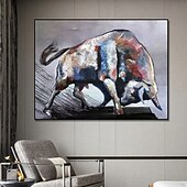 preiswerte Tiergemälde-Handgefertigtes handgemaltes Ölgemälde Wand modernes abstraktes Pferd Leinwand Gemälde Heimdekoration Dekor gerollte Leinwand kein Rahmen ungedehnt