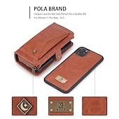abordables Coques iPhone-téléphone Coque Pour iPhone16 iPhone 15 Pro Max Plus iPhone 14 13 12 11 Pro Max Mini X XR XS Max 8 7 Plus Portefeuille Avec Support Protection complète du corps Antichoc Couleur unie faux cuir