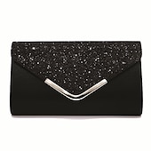 olcso Retikülök és estélyi táskák-női crossbody táska clutch táskák pu bőr esti menyasszonyi esküvőre láncos csillogó fényű divat ezüst fekete rózsaszínben