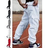 cheap Running Pants &amp; Tights-Women&#039;s Joggers Cargo Pants Drawstring Baggy Bottoms Athletic Athleisure Winter Breathable Soft Sweat wicking Gym Workout Running Jogging Sportswear Activewear Solid Colored Black White Army Green