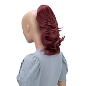 Χαμηλού Κόστους Αλογορουρές-hairpiece extensions ponytail ογκώδη κυματιστό ξανθό μείγμα h136