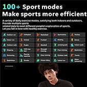 abordables Montres connectées-imosi qx7 montre intelligente 1,85 pouces smartwatch fitness montre de course bluetooth surveillance de la température podomètre rappel d&#039;appel compatible avec android ios femmes hommes étanche longue
