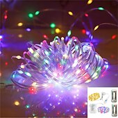 billiga USB-strålkastare-led fairy string lights 5m 10m batteri/usb-styrd fjärrkontroll timer blinkande string lights 8 lägen firefly lights