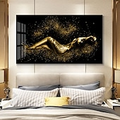 cheap People Prints-1 Panel People Prints Gold Women Wall Art Modern Picture Home Decor Wall Hanging Gift Rolled Canvas Unframed Unstretched