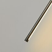 economico Luci a sospensione-lampada a sospensione a led design lineare, 56 cm cavo a 1 luce linea regolabile lampada a sospensione design per camera da letto soggiorno bar caffetteria argento luminoso/coppe (lampadina inclusa)
