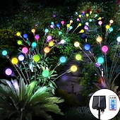 cheap Pathway Lights &amp; Lanterns-5 Pack Solar Firefly Lights Outdoor Waterproof Garden Light Remote Control Solar/USB Powered 8 Modes Lighting Solar Swaying Lights Courtyard Patio Pathway Decoration Solar Landscape Light