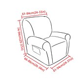 abordables Silla reclinable y con alas-Fundas para sillones reclinables, fundas de cuero elásticas para sofás reclinables de 1 plaza, juego de 4 fundas para sillones reclinables de un solo asiento, licra suave, lavables a máquina