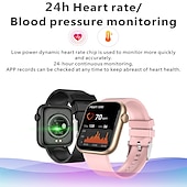 abordables Montres connectées-imosi qx7 montre intelligente 1,85 pouces smartwatch fitness montre de course bluetooth surveillance de la température podomètre rappel d&#039;appel compatible avec android ios femmes hommes étanche longue