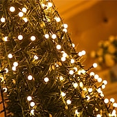 cheap Plug String Lights-Elegant Wedding Party Reception String Lights – 10M/5M, 250/500 LEDs Firecracker &amp; Mini Ball Fairy Lights, 8 Modes, Outdoor Xmas Garland for Home Decor