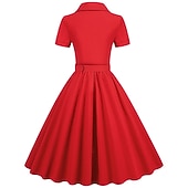 levne Šaty-Retro 50. léta Vintage šaty Koktejlky Houpací šaty Flare šaty Maškarní kostým Dámské Plesová maškaráda Večírek loučení se svobodou nevěsty Dospělé Šaty Šaty pro návrat domů