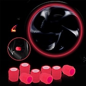cheap Car Body Decoration &amp; Protection-8 PCS Luminous Wheels Cap Tire Valve Stem Glow Luminous at Night Air Caps Cover Fluorescent Illuminated Auto Car Wheel Valve Stem Caps Cover for SUV Motorcycles Truck Vehicle