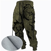 お買い得  スウェットパンツ-男性用 スウェットパンツ ジョガー ズボン ドローストリング サイドポケット 弾性ウエスト グラフィック 履き心地よい 高通気性 スポーツ・アウトドア カジュアル 日常 コットン混 テリー ストリートファッション デザイナー アーミーグリーン ブルー マイクロエラスティック