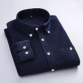 economico Camicie da uomo-Per uomo Camicie Tinta unita / tinta unita Matrimonio Da tutti i giorni Vinaccia Nero Bianco Blu marino Manica lunga Collo ripiegabile Autunno inverno Abbigliamento Fibbia