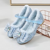 cheap Accessories-Frozen Fairytale Princess Elsa Shoes Girls&#039; Movie Cosplay Sequins Halloween Rosy Pink Blue Shoes Halloween Carnival Masquerade Polyester Plastics World Book Day Costumes