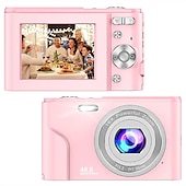 abordables Caméras d&#039;action-Appareil photo numérique 1080p 48 méga pixels caméra de vlogging avec zoom numérique 16x mini caméras portables compactes pour débutants cadeau d&#039;anniversaire