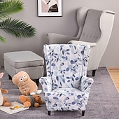 abordables Potah na křeslo a potah na křeslo-housse de chaise à oreilles extensible housses de chaise à oreilles imprimées florales pour enfants, housses de fauteuil en spandex avec fond élastique pour chaise à oreilles salon chambre à coucher