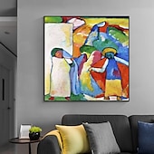 cheap Famous Paintings-Famous Oil Painting Canvas Wall Art Decoration Wassily Kandinsky Abstract for Home Decor Rolled Frameless Unstretched Painting