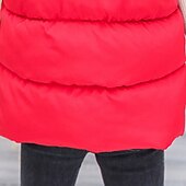 baratos Colete de menina-Infantil Para Meninas Colete Sem Manga Verde Preto Vermelho Côr Sólida Inverno Outono Moda Ao ar livre 7-13 anos