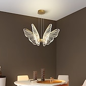 cheap Chandeliers-LED Pendant Light Butterfly Design 68cm Single Design Metal LED Nordic Style 220-240V