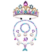 cheap Accessories-Girls&#039; Mermaid Tail Accessories Set Fairytale Princess Bags and Purses Necklace Earring Movie Cosplay Cute Little Mermaid Costume Party Halloween Masquerade World Book Day Costumes