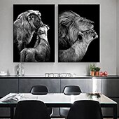 זול Animal Prints-הדפסי בד אמנות קיר בעלי חיים קישוט בית עיצוב בד מגולגל ללא מסגרת לא ממוסגרת לא מתוחה