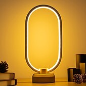 economico lampada da comodino-lampada da tavolo a led in legno interfaccia usb camera da letto comodino lampada da notte illuminazione a led dimmerabile decorazione domestica creativa e regalo di trasferimento unico