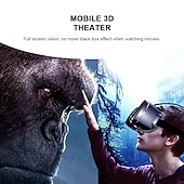 halpa Pelikonsolit-3d vr -lasit virtuaalitodellisuus 3d vr -kuulokkeet älylasit kypärä älypuhelimille matkapuhelin matkapuhelin 7 tuuman linssit kiikarit ohjaimilla