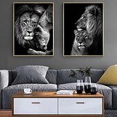 זול Animal Prints-הדפסי בד אמנות קיר בעלי חיים קישוט בית עיצוב בד מגולגל ללא מסגרת לא ממוסגרת לא מתוחה