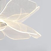 cheap Chandeliers-LED Pendant Lights Circle Design 45cm 3000-6000K 1-Light Lotus Leaf Acrylic Chandelier Lamp Modern Contemporary Style Kitchen Dining Home Bar Light 110-120V 220-240V