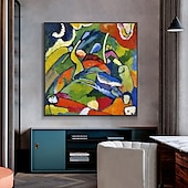 cheap Famous Paintings-Famous Oil Painting Canvas Wall Art Decoration Wassily Kandinsky Abstract for Home Decor Rolled Frameless Unstretched Painting