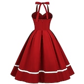 levne Šaty-Retro 50. léta Vintage šaty Koktejlky Houpací šaty Lodičkový Maškarní kostým Dámské Plesová maškaráda Večírek loučení se svobodou nevěsty Dospělé Šaty Šaty pro návrat domů