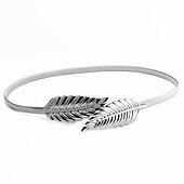 levne pás-Dámské Úzký pásek Nylon Metal Bucke Listový dekor Klasické Svatební Párty Stříbrná Zlaté 2# listy Stříbrné 2# listy Zlatá