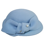 tanie czapki imprezowe-elegancki fason 100% wełniane czapki z gładkim / jednolitym 1 szt. impreza / wieczór / swobodny nakrycie głowy święta / specjalne okazje / biuro &amp; kariera / ukończenie studiów / gratulacje / rocznica