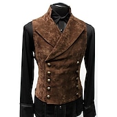 cheap Tops-Retro Vintage Medieval Vest Ren Faire Prince Nobleman Men&#039;s Pirate Fantasy Masquerade Party / Evening Adults&#039; Vest