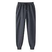 tanie Spodnie dresowe-Męskie Spodnie dresowe Uprawiający jogging Spodnie do biegania Spodnie sportowe Elastyczny pas Równina Komfort Ciepłe Codzienny Styl klasyczny Plus aksamit Czarny Biały Średnio elastyczny